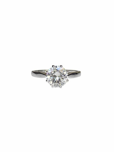 Bague 51 Bague solitaire en or blanc et diamant 58 Facettes