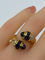 Bague 53 Bague toi et moi en Or jaune, saphirs et diamants 58 Facettes