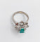 Bague 46.5 Bague vintage or blanc 14k émeraude et diamants 58 Facettes A05891