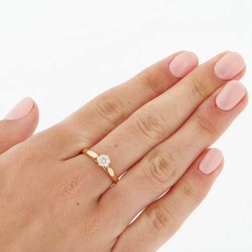 Bague 58 BAGUE EN OR JAUNE 18 CARATS 58 Facettes REF 8020/19