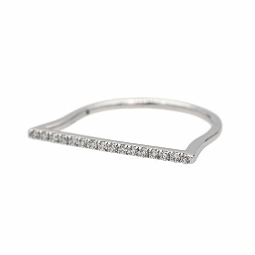 Bague 51 Messika Bague Gatsby Barrette Or blanc Diamant 58 Facettes 4098668RV