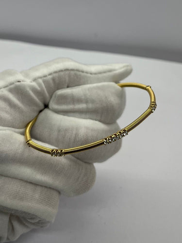 Bracelet Bracelet or jaune 18K et diamants 58 Facettes 00055901
