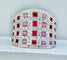Bague 56 Importante bague bandeau coktail en or blanc 18 carats en rubis et diamants 58 Facettes AB 291