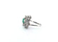 Bague 57 Bague en or blanc avec émeraude et diamants 58 Facettes