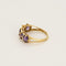 Bague 55 Bague jarretière en Or jaune améthystes et petits diamants 58 Facettes BL00341