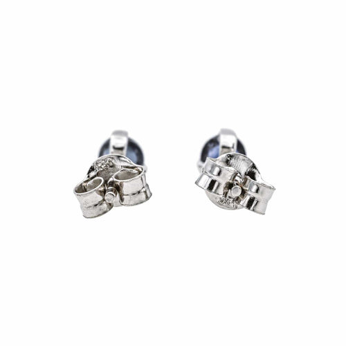 Boucles d'oreilles Boucles d'oreilles Puces Or blanc Saphir 58 Facettes 3089100CN