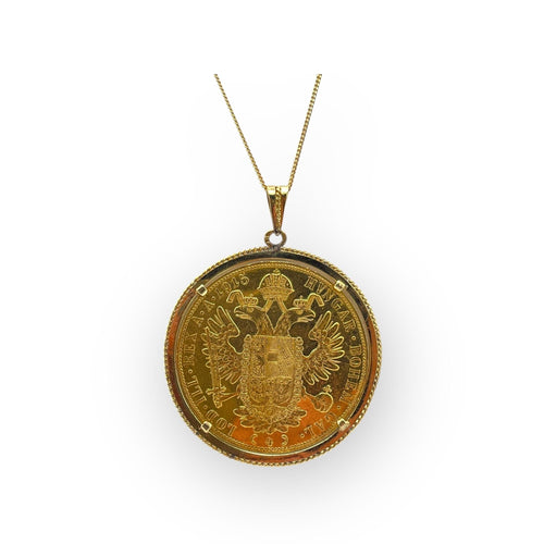 Pendentif Pendentif pièce d'or 4 Ducats autrichien 1915 58 Facettes 1490528326