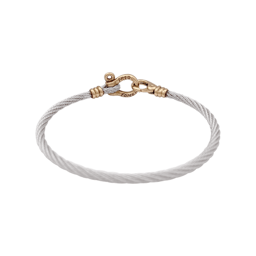 Bracelet Bracelet vintage Fred "Force 10" or et acier. 58 Facettes 34405
