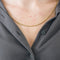 Collier Collier or jaune maille cordelette 58 Facettes GU212