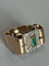 Bague 57.5 Bague Tank Or Jaune Platine Emeraude Diamants 58 Facettes LOT 6375