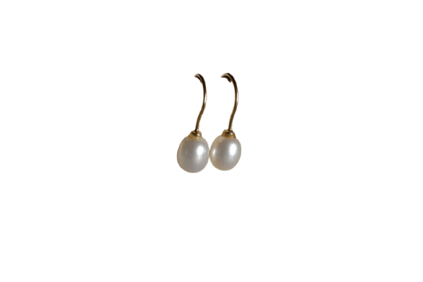 Boucles d'oreilles Pendants d'oreilles or jaune et perle ovale 58 Facettes 3686