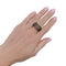 49 Bague Pomellato, "Arabesque", or rose, titane. 58 Facettes 33169