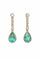 Boucles d'oreilles Boucles d'oreilles en or blanc et jaune avec émeraudes et diamants 58 Facettes 50375