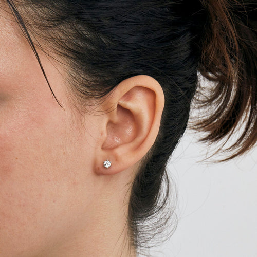 Boucles d'oreilles Paire de boucles d'oreilles or gris et diamant 58 Facettes GAW5