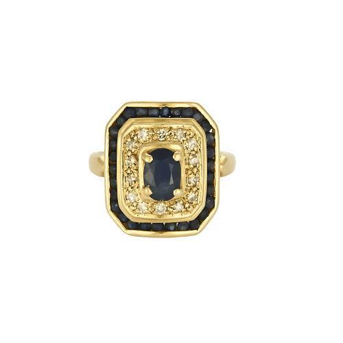 Bague 52 Bague en Or jaune 18k Saphir 58 Facettes B250681