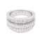 Bague 50 Bague Cartier "Barrette" or blanc, diamants. 58 Facettes 34140