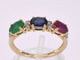 Bague Bague en or avec diamants et saphir, rubis, émeraude 58 Facettes 2129