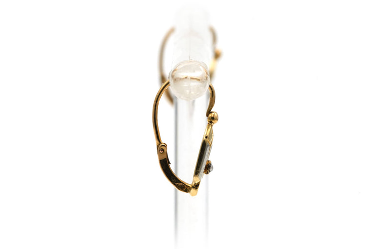 Boucles d'oreilles Boucles d'oreilles Art Déco en or jaune et blanc 18k et perles 58 Facettes 23419