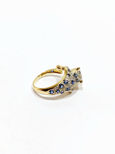 Bague 45 Bague Guépard diamants et saphirs 58 Facettes