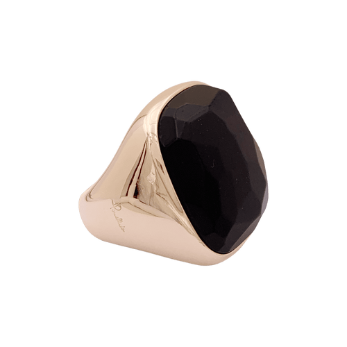 Bague 53 Bague Pomellato "Victoria", ou rose, jais. 58 Facettes 34742