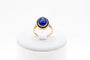 Bague Bague or jaune, platine, saphir cabochon 58 Facettes 250101