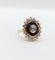 Bague 54 Bague marguerite art déco or jaune, diamants et saphir calibrés 58 Facettes A05533