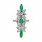 Bague 48 Bague Cocktail Or blanc Emeraude, Diamant 58 Facettes 4445898CN