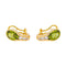 Boucles d'oreilles Boucles d'oreilles Dormeuses Or jaune Péridot, Diamant 58 Facettes 3951648CN