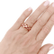 Bague 51 Bague jonc bombé, or jaune, tourmalines roses. 58 Facettes 34650