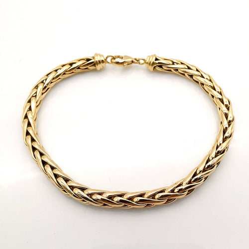 Bracelet Bracelet Maille palmier or jaune 18 carats 58 Facettes