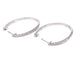 Boucles d'oreilles Boucles d'oreilles créoles en or blanc avec diamants 58 Facettes 2051