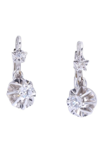 Boucles d'oreilles DORMEUSES DIAMANTS 58 Facettes 082741