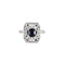 Bague 52 Bague Art Déco saphir diamants 58 Facettes