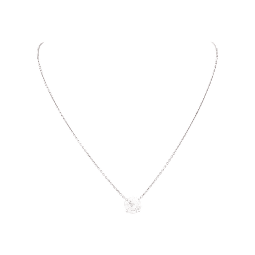 Bague Collier solitaire diamant. 58 Facettes 34370
