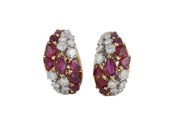 Boucles d'oreilles Clips d'oreilles or jaune rubis 58 Facettes 237976