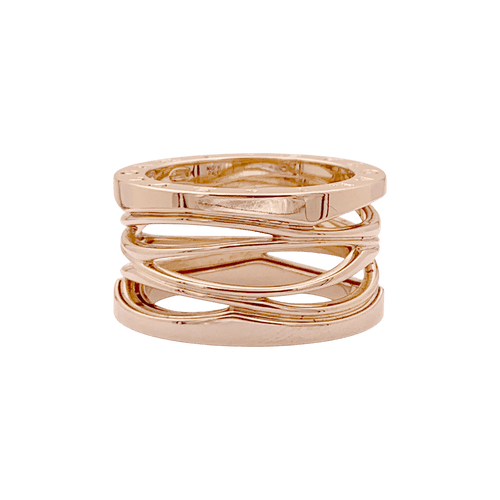 Bague 54 Bague Bulgari "B.Zero1 Zaha Hadid" en or rose. 58 Facettes 34743