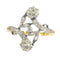 Vintage Belle Epoque diamond toi et moi engagement ring