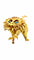 Broche Broche petit Lion en or jaune 18 carats et saphirs 58 Facettes