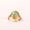 Bague 52 Bague marguerite émeraude diamants en or jaune 58 Facettes