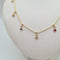 Collier Collier or jaune serti de saphirs multicolores et diamant 58 Facettes