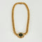Collier Collier or jaune diamants centré d'une pièce de bronze 58 Facettes LP501/9