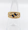 Bague 55 Bague bandeau Art Nouveau or jaune, saphirs navette, diamants 58 Facettes A04687