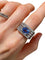 Bague 54 Bague Tank en or blanc saphir et diamants 58 Facettes