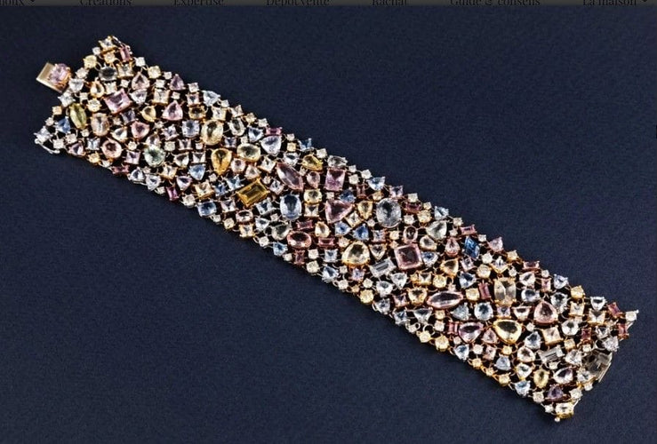 Bracelet Bracelet dentelle serti de saphirs 58 Facettes 217117