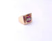 Bague 53 Bague tank en or rose, rubis et diamants 58 Facettes DV.47-tank