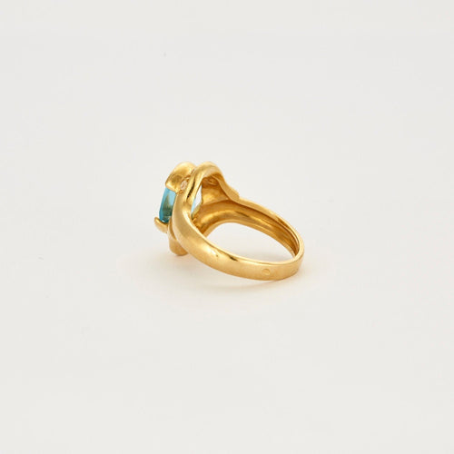 Bague 54 Bague aigue-marine 58 Facettes LP635
