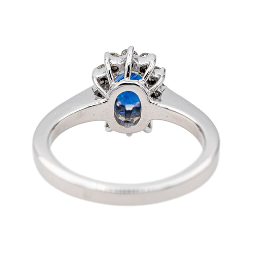 Bague 54 Bague Pompadour Or blanc Saphir, Diamant 58 Facettes 3455900CN