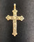 Croix ancienne filigrane or jaune 58 Facettes