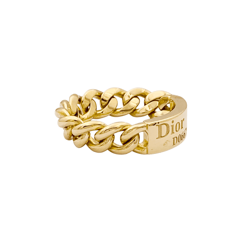 Bague 53 Bague DIOR, "Gourmette" en or jaune. 58 Facettes 34572
