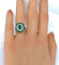Bague Bague marguerite en or blanc 18 carats en émeraudes et diamants 58 Facettes AB216